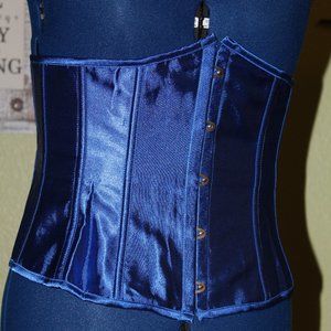Blue Corset/ plastic boned